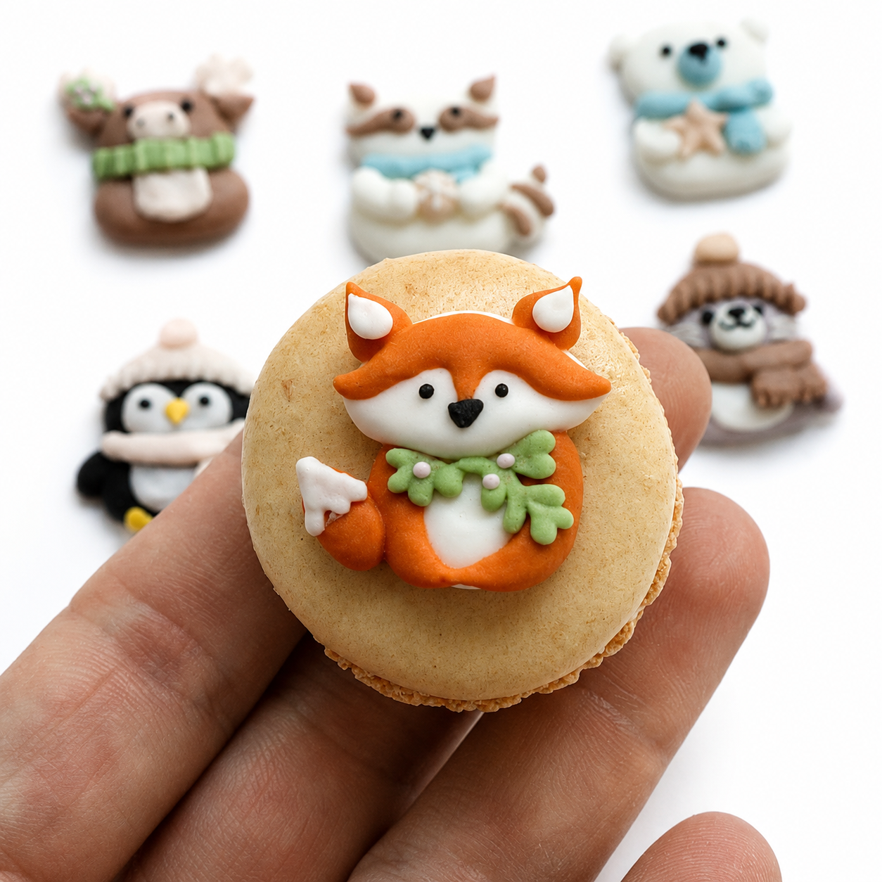 Christmas Cupcake Toppers, Natural Earthtone Pack