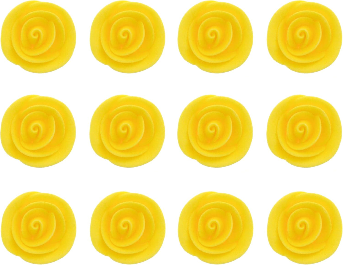 Yellow Edible Roses, 1.5-inch, 12 Count