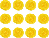 Premium Edible Roses for Cakes and Cupcakes, Sweet Royal Icing Roses, by Global Sugar Art, Yellow