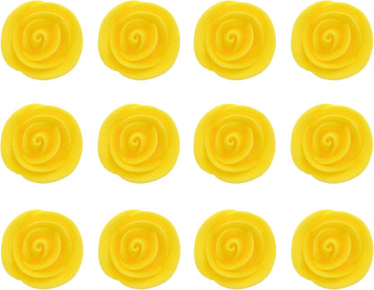 Yellow Edible Roses, 1.5-inch, 12 Count