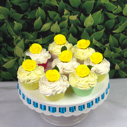 Yellow Edible Roses, 1.5-inch, 12 Count