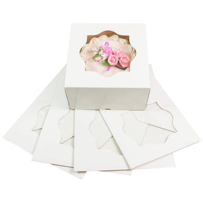 12 x 12 x 6 Inch Extra Deep Square Cake Box with Window