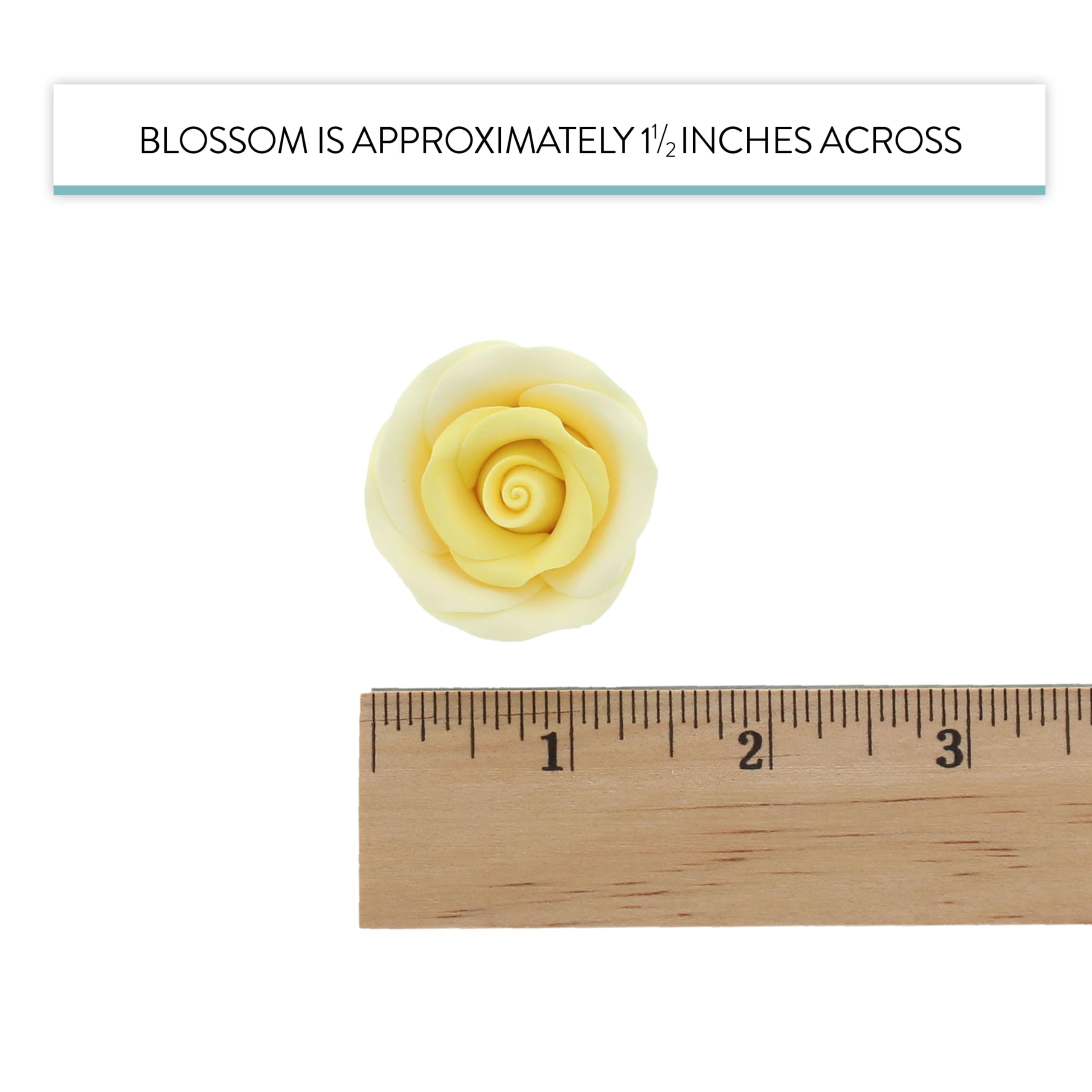 Premium Roses for Decorating Cakes and Cupcakes, by Global Sugar Art, Medium, Lavender Pink Yellow Peach