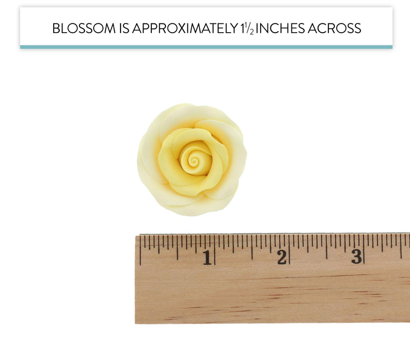 Premium Roses for Decorating Cakes and Cupcakes, by Global Sugar Art, Medium, Lavender Pink Yellow Peach