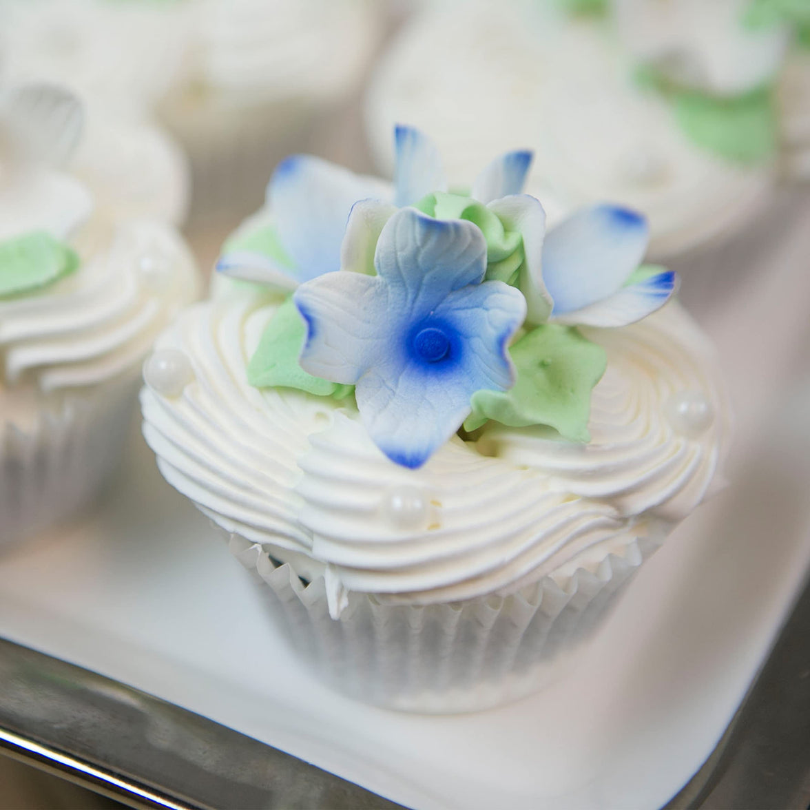 Hydrangea Sugar Flower Cake Decorations by Global Sugar Art, Blue