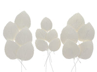 Hydrangea Leaves, Gum Paste Cake Decorations by Global Sugar Art, White, Multiple Sizes