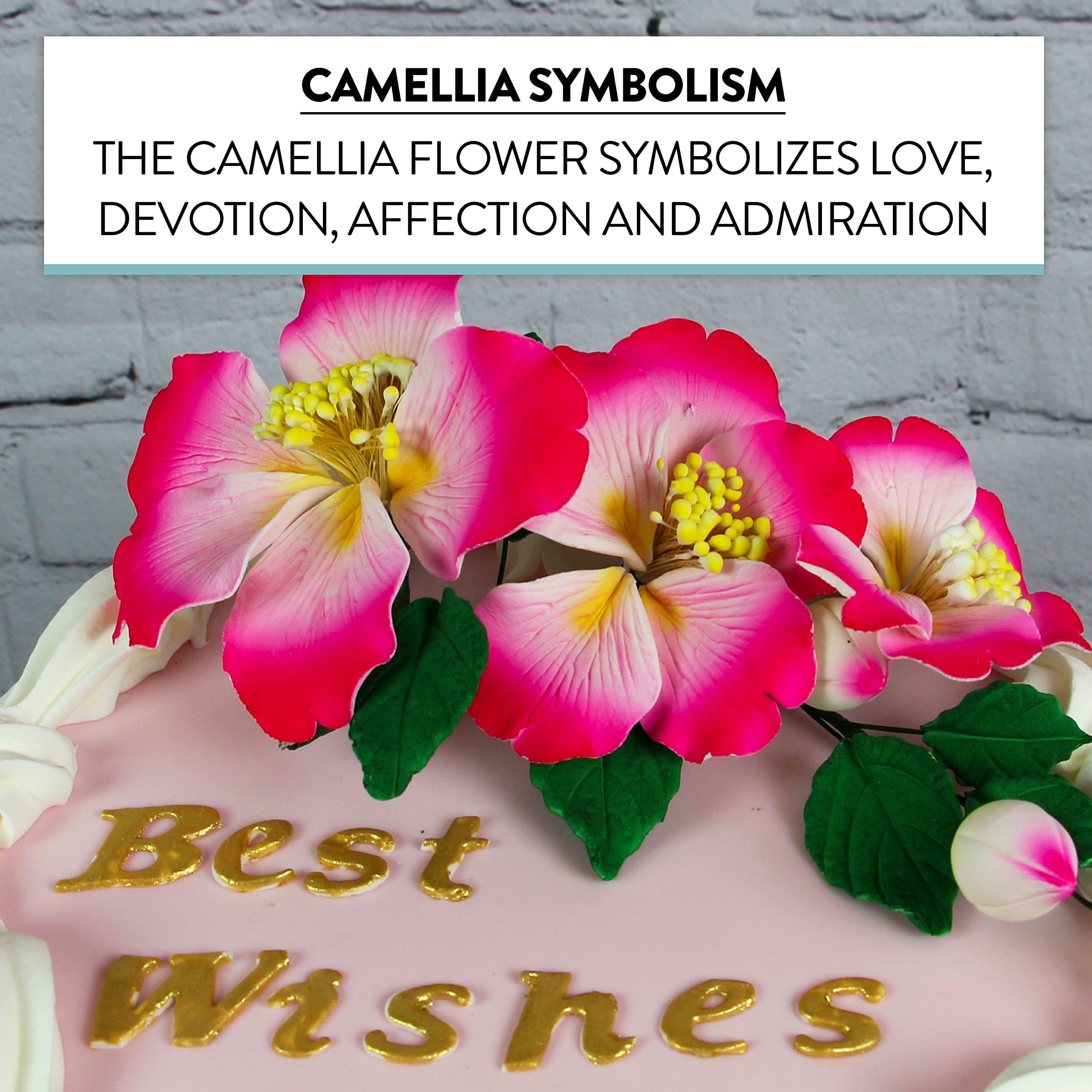 Orchid Sugar Cake Flowers, Camellia Orchid Spray, by Global Sugar Art, Pink