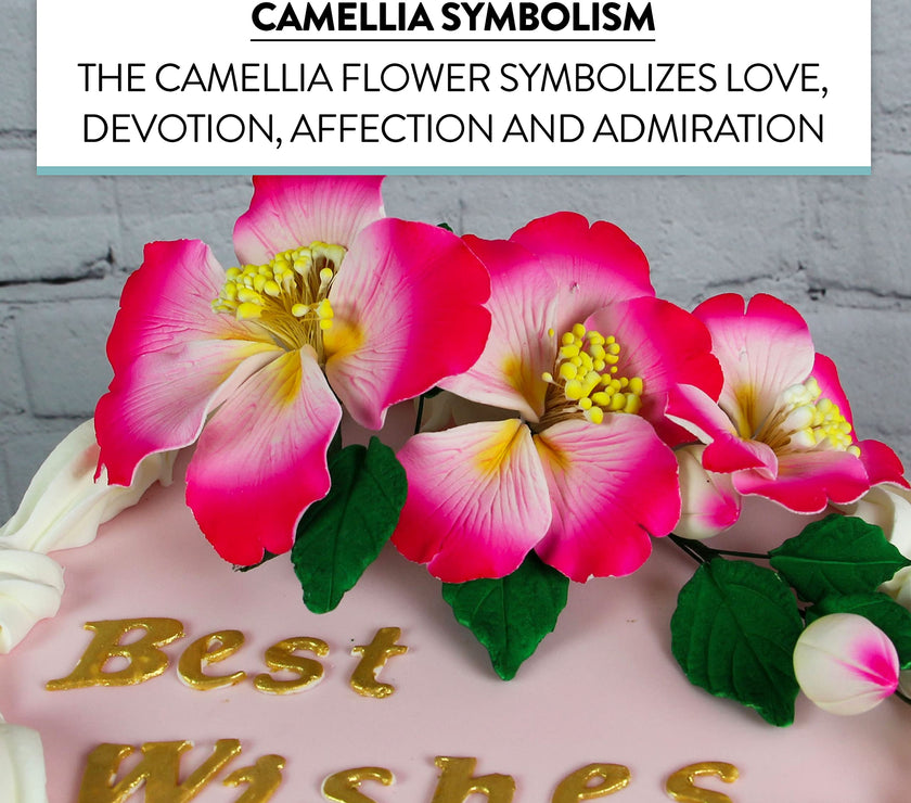 Orchid Sugar Cake Flowers, Camellia Orchid Spray, by Global Sugar Art, Pink