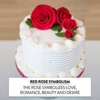 Exquisite Rose & Leaf Kit, Sugar Cake Flowers by Global Sugar Art, Red Roses with Leaves, 15-Piece Set