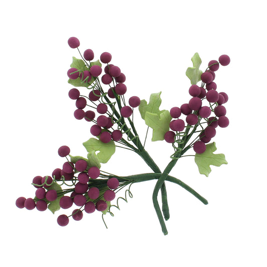 Burgundy Grapes, 3 Count