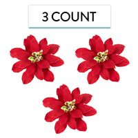 Christmas Poinsettia Sugar Flowers for Cakes, by Global Sugar Art, Large Poinsettia