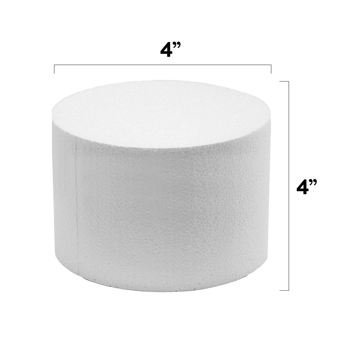 4 Inch Cake Round Cake Dummy – Styrofoam Fake Cake for Decorating, Display & Practice, by Global Sugar Art