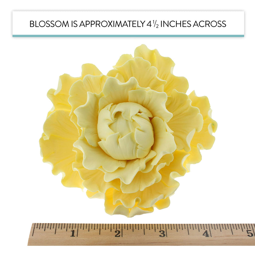 Premium Peony Sugar Flower by Global Sugar Art, Yellow