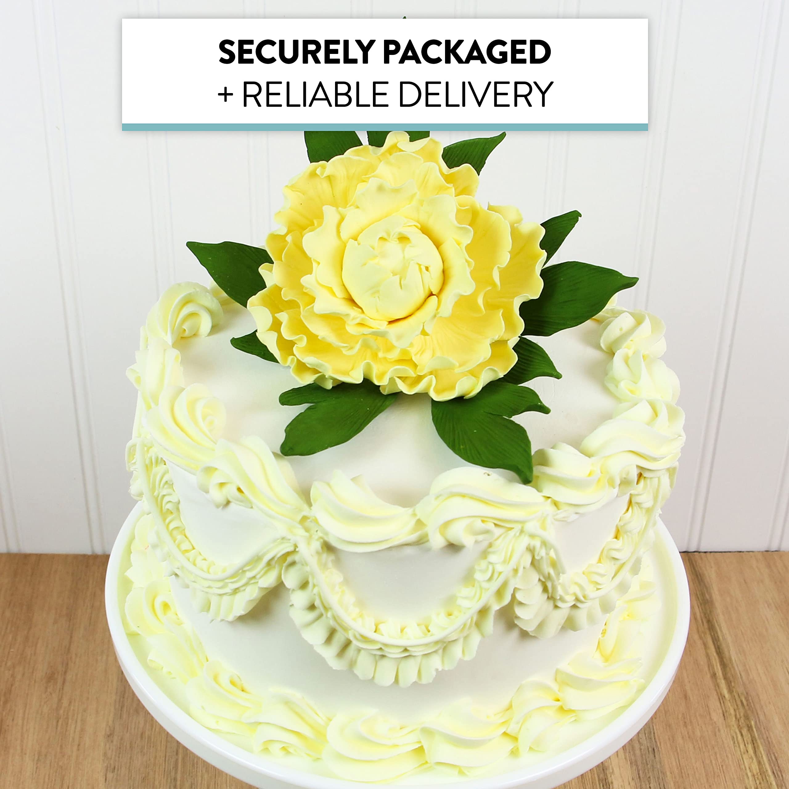 Premium Peony Sugar Flower by Global Sugar Art, Yellow