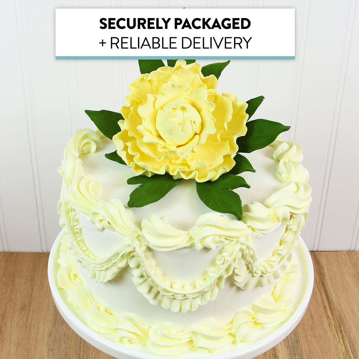 Premium Peony Sugar Flower by Global Sugar Art, Yellow