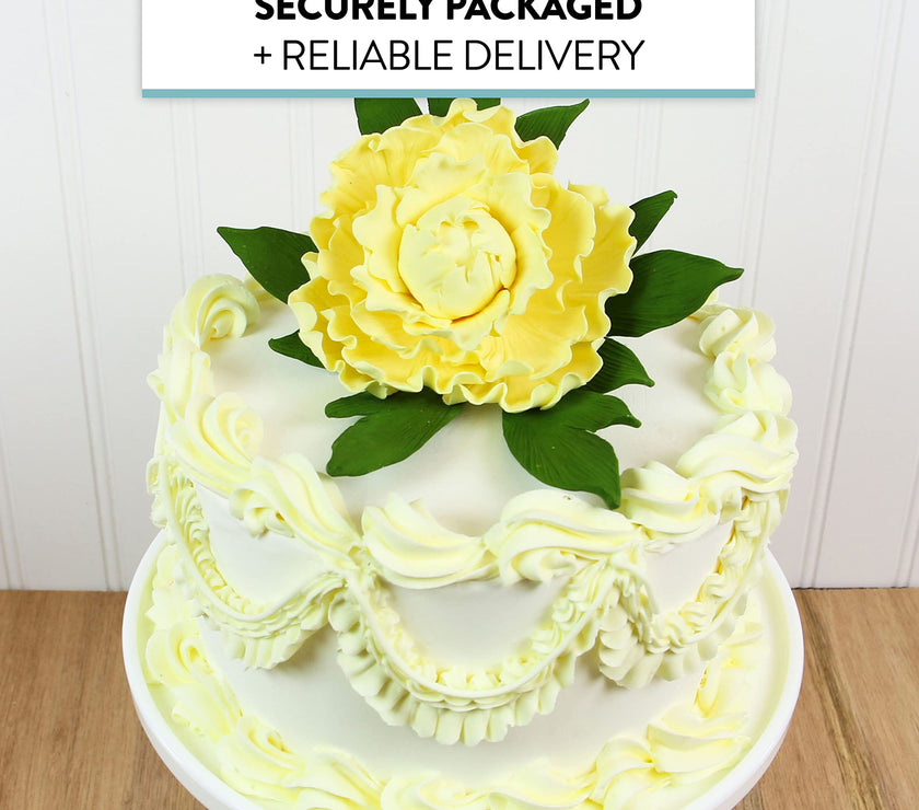 Premium Peony Sugar Flower by Global Sugar Art, Yellow