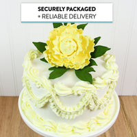 Premium Peony Sugar Flower by Global Sugar Art, Yellow