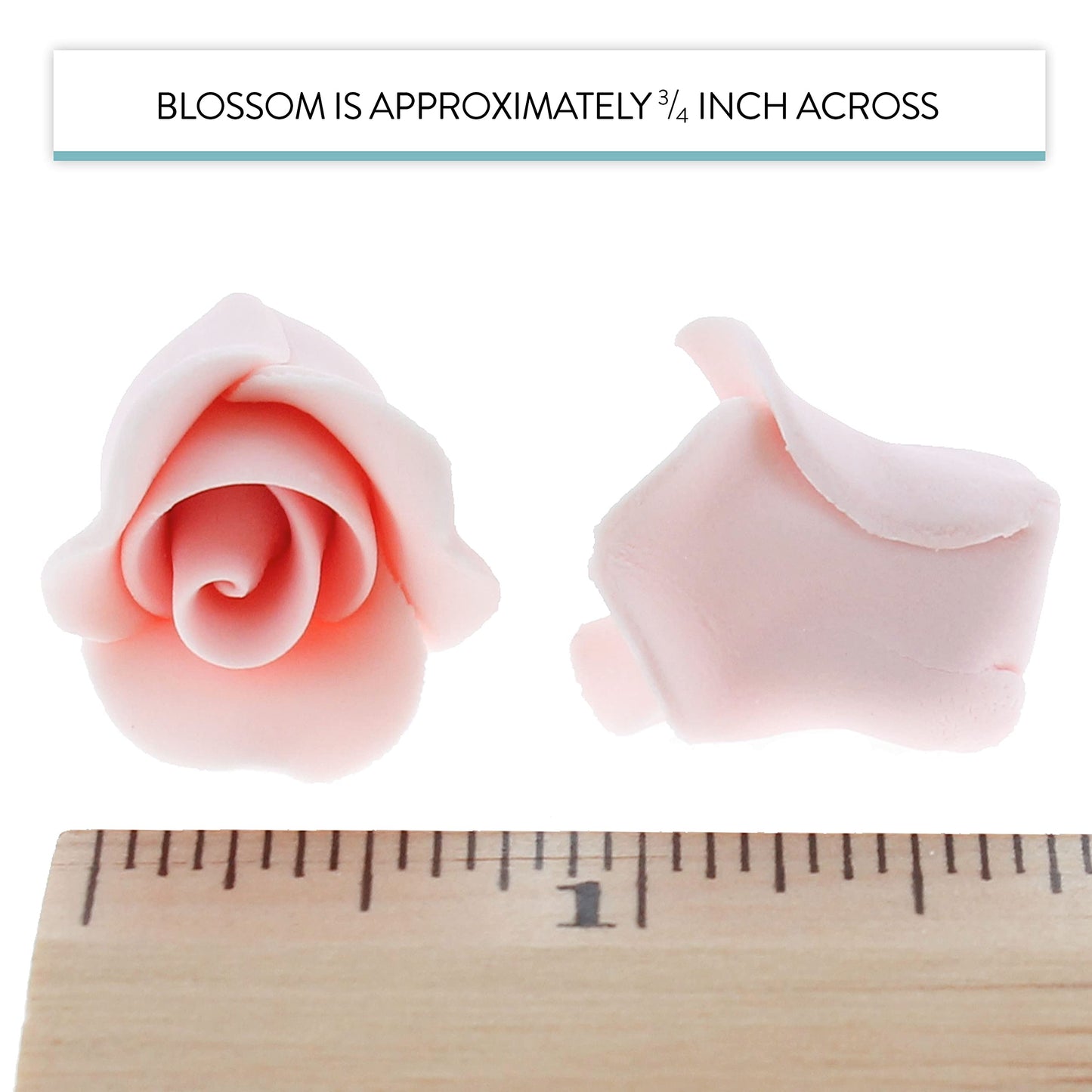 Tiny Pink Rose Toppers, 3/4-Inch