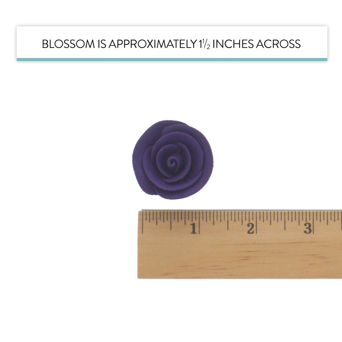 Premium Edible Roses for Cakes and Cupcakes, Sweet Royal Icing Roses, by Global Sugar Art, Deep Violet