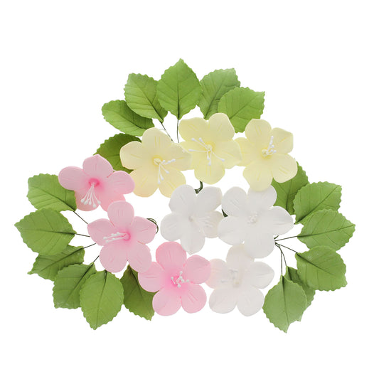 Fruit Blossoms with Leaves Kit, Assorted Colors, 18 Count