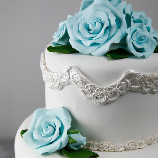 Baby Blue Rose & Leaf Kit, Assorted Sizes, 15-Piece Set