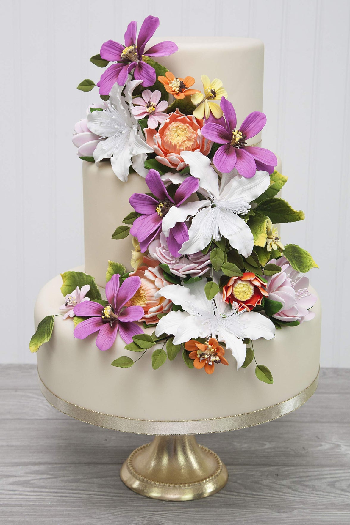 Global Sugar Art Cosmos Sugar Cake Flowers, Pink, Large, 3 Count by Chef Alan Tetreault