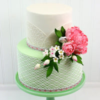 Premium Peony Sprays for Cake Decorating by Global Sugar Art, Pink Closed