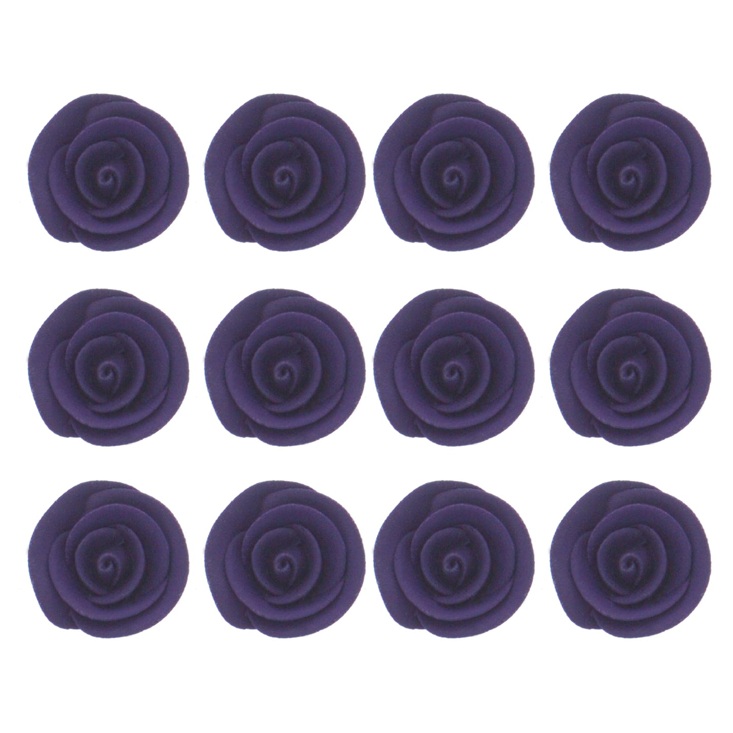 Deep Violet Edible Roses, 1.5-inch, 12 Count