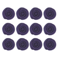 Premium Edible Roses for Cakes and Cupcakes, Sweet Royal Icing Roses, by Global Sugar Art, Deep Violet