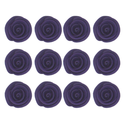 Deep Violet Edible Roses, 1.5-inch, 12 Count