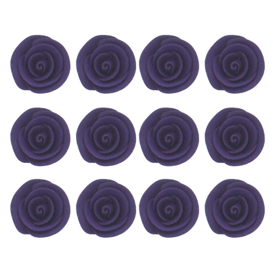 Deep Violet Edible Roses, 1.5-inch, 12 Count