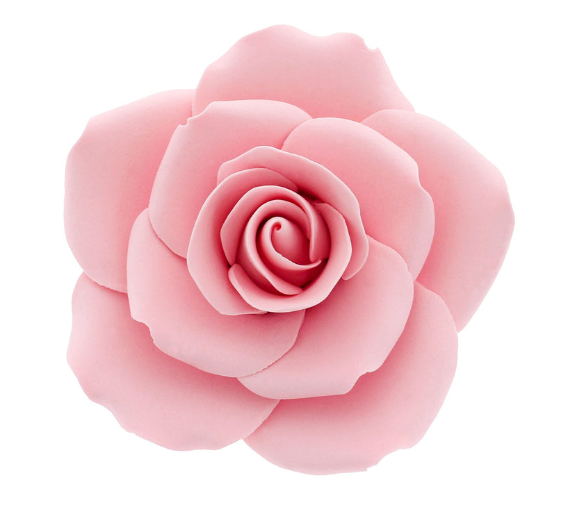 Jumbo Rose Sugar Cake Flowers by Global Sugar Art, Pink