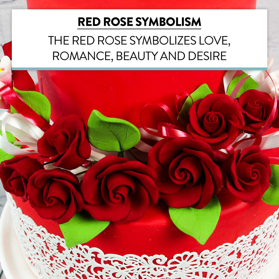 Petite Rose Spray, Sugar Flower Spray for Cakes, by Global Sugar Art, Red 2 Count