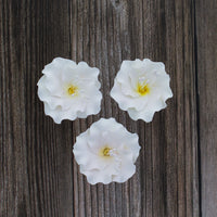 Azalea Sugar Flowers for Cake Decorating, by Global Sugar Art, White