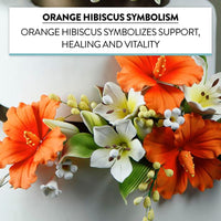 Hibiscus Sugar Cake Flowers, Orange Tropical Sugar Flowers, by Global Sugar Art