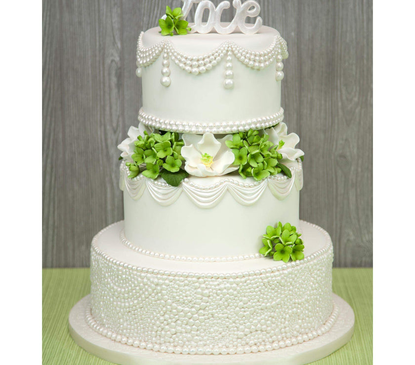 Magnolia Blossom Sugar Cake Flowers by Global Sugar Art, White, Large, 3 Count
