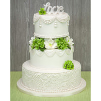 Magnolia Blossom Sugar Cake Flowers by Global Sugar Art, White, Large, 3 Count