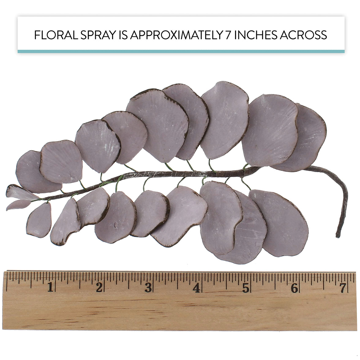 Eucalyptus Sugar Flowers for Cake Decorating, by Global Sugar Art, 5 Count, Mauve