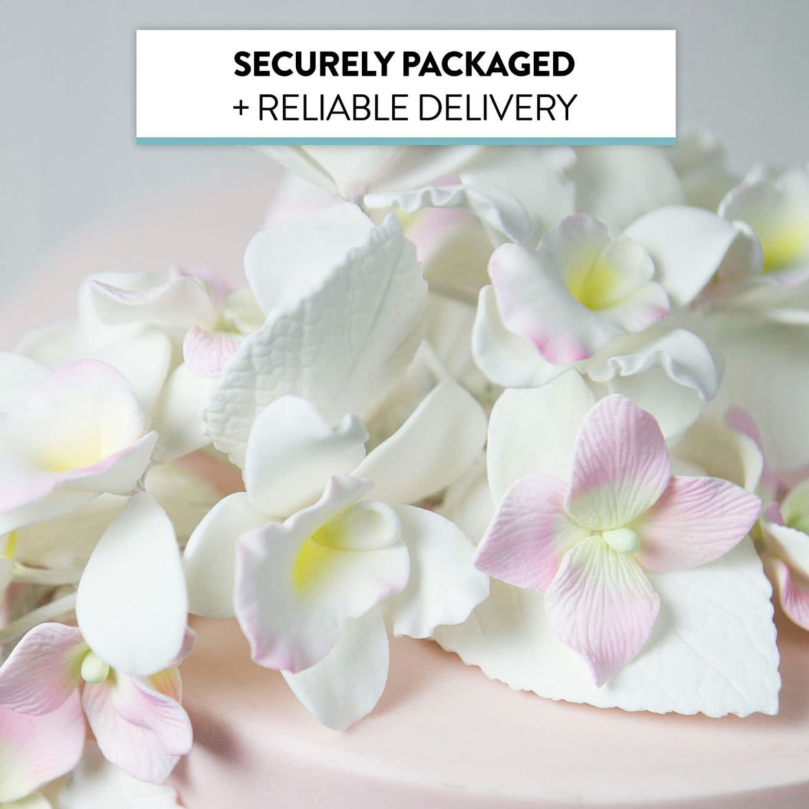 Hydrangea Leaves, Gum Paste Cake Decorations by Global Sugar Art, White, Multiple Sizes