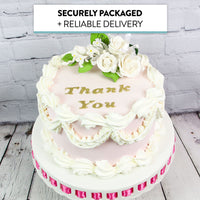 Petite Rose Spray, Sugar Flower Spray for Cakes, by Global Sugar Art, White 2 Count