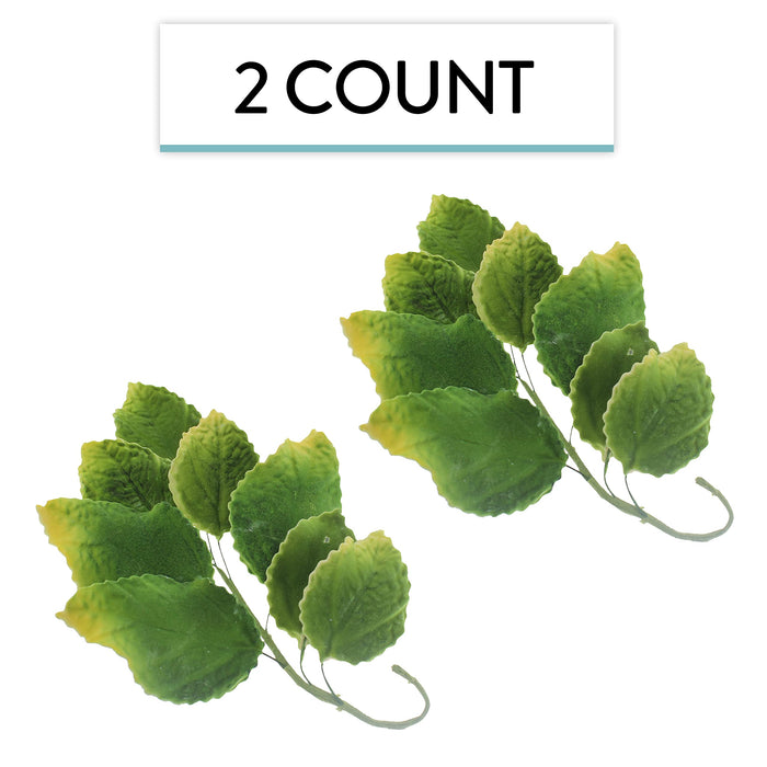 Rose Leaf Spray, Sugar Cake Flower Leaves by Global Sugar Art, Green Faded Tips