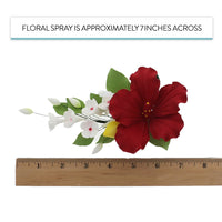 Red Hawaiian Cake Flower Hibiscus Sugar Flower Topper by Global Sugar Art