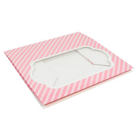 Global Sugar Art Auto-Popup 1/8 Sheet Box with Window, 10 x 7 x 4 Inches