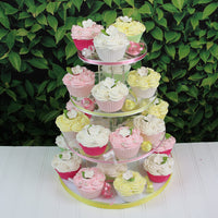 Flower Blossoms with Leaves, Edible Sugar Flowers for Cakes & Cupcakes, by Global Sugar Art, White