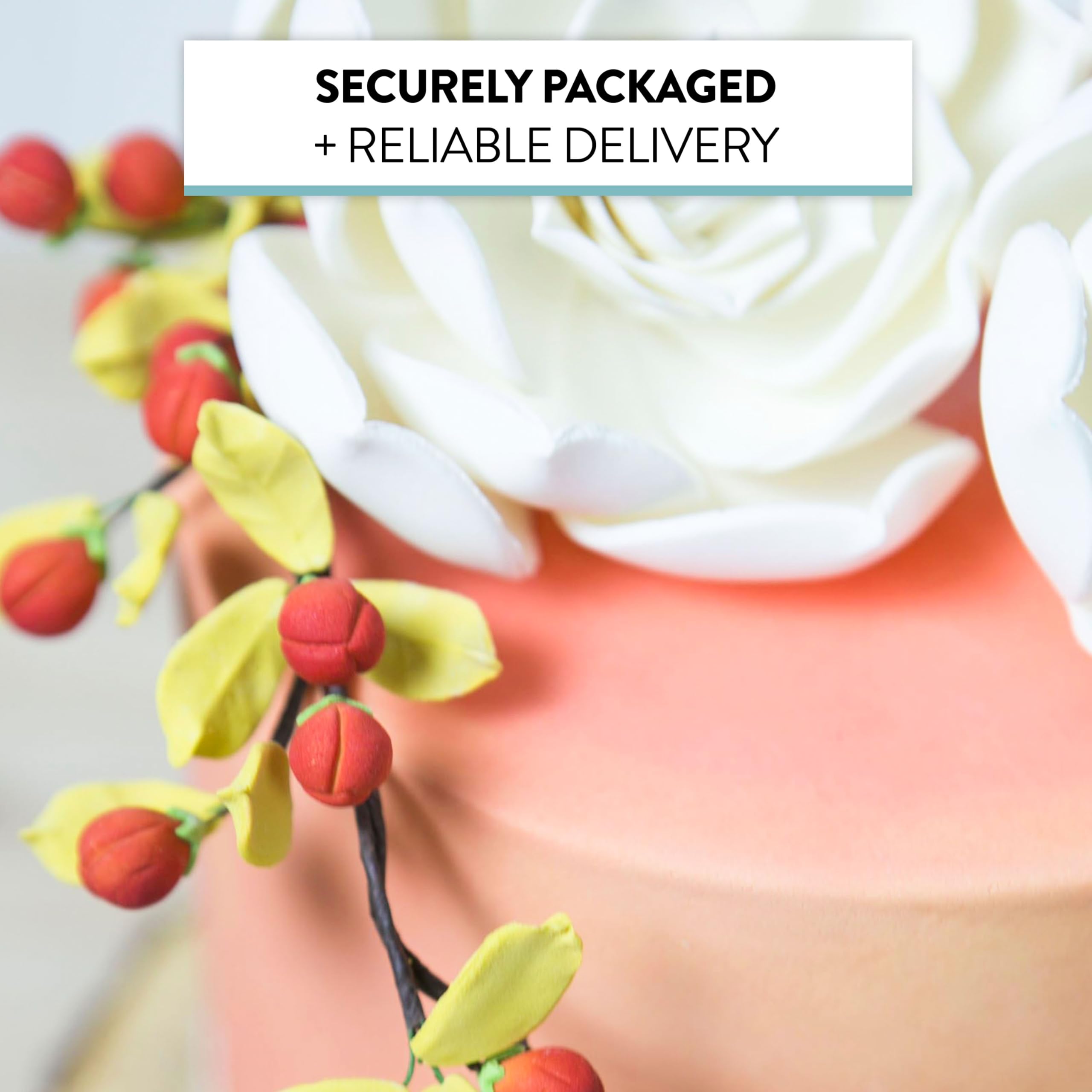 Global Sugar Art Succulent Taurus Sugar Cake Flowers Assortment White with Wire, 3 Count by Chef Alan Tetreault