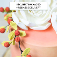 Global Sugar Art Succulent Taurus Sugar Cake Flowers Assortment White with Wire, 3 Count by Chef Alan Tetreault