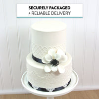 Global Sugar Art Sugar White and Black Anemone by Chef Alan Tetreault, 3 Count