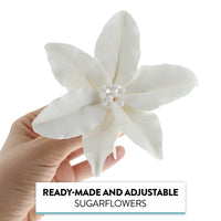 Easter Lily Sugar Flowers, Casablanca Lilies by Global Sugar Art, Extra Large, White, 3 Count