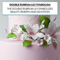 Sugar Lilies, Lily Flower Sprays, Cake Toppers by Global Sugar Art, Pink Double Rubrum Lily Spray