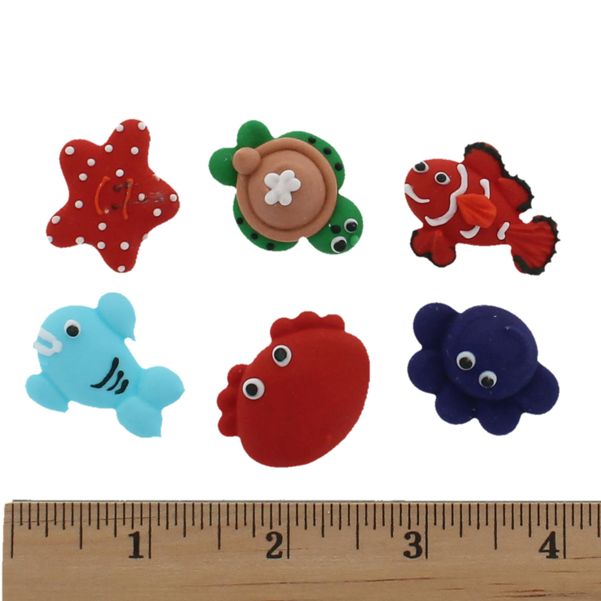 Under the Sea Royal Icing Decorations for Birthday Cakes, Cupcakes and Cookies, by Global Sugar Art